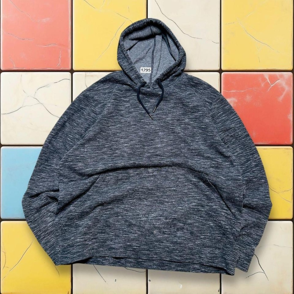 VTG Marc Anthony Hoodie Gray Quarter Zip Pullover Fleece Blend Modern Casualwear
